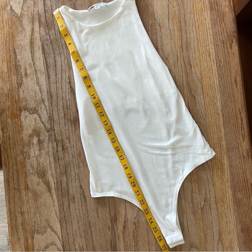 SOFT WHITE HIGH NECK BODYSUIT #0370 - Picture 5 of 7